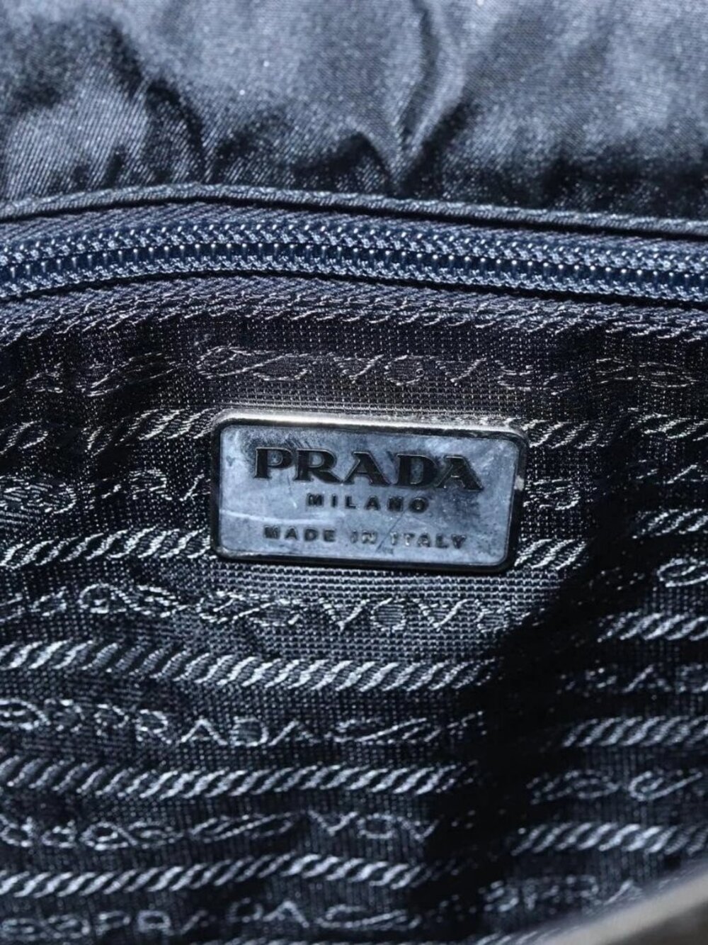 PRADA Shoulder Bag Nylon Leather Khaki Auth 173639 - Picture 8 of 12